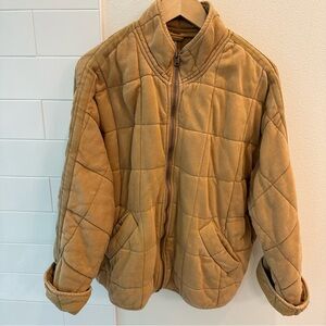Free People Dolman Quilted Jacket in Camel Size S